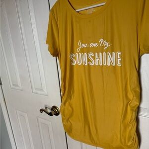 Time and Tru Mustard 'You Are My Sunshine' Tee, Maternity M